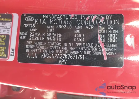2019 Kia Soul from USA, damaged, VIN KNDJN2A27K7671791